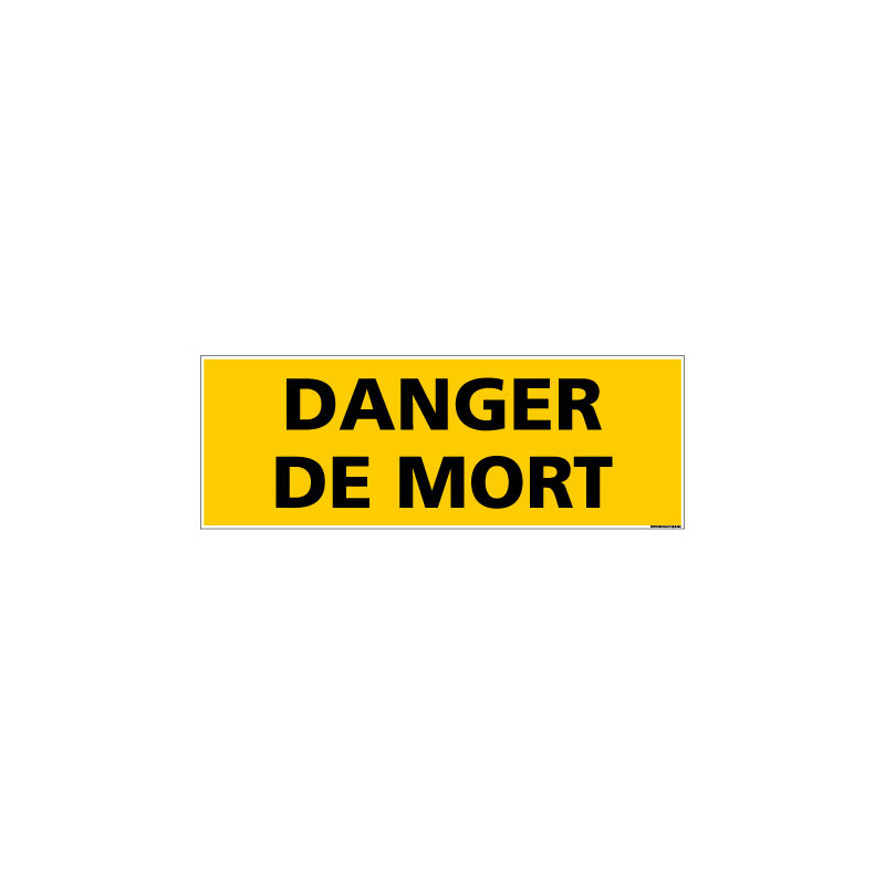 Panneau de Signalisation DANGER DE MORT (C1139) Panneau de Signalisation DANGER DE MORT (C1139)