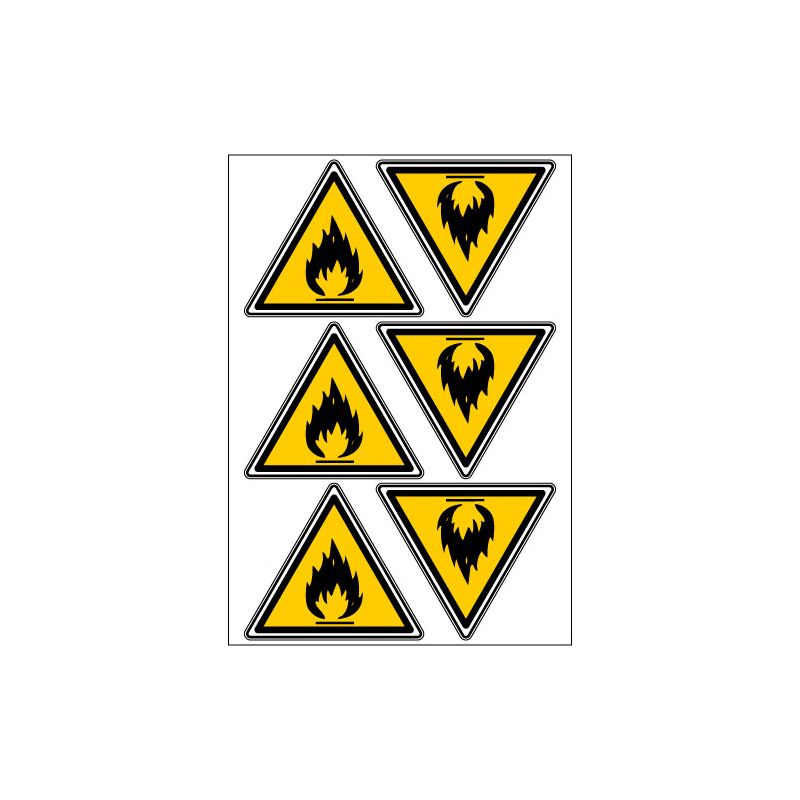 PLANCHE DE STICKERS MATIERES INFLAMMABLES (C0042T_PL6) PLANCHE DE STICKERS MATIERES INFLAMMABLES (C0042T_PL6)