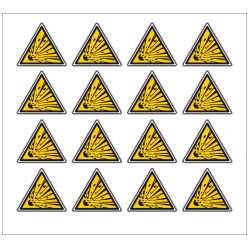 PLANCHE DE STICKERS MATIERES EXPLOSIVES (C0041T_PL16)
