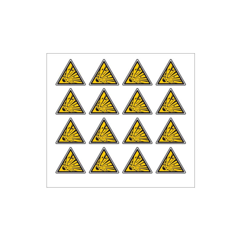 PLANCHE DE STICKERS MATIERES EXPLOSIVES (C0041T_PL16) PLANCHE DE STICKERS MATIERES EXPLOSIVES (C0041T_PL16)