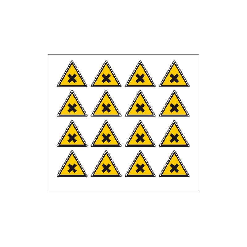 PLANCHE DE STICKERS MATIERES NOCIVES OU IRRITANTES (C0043T_PL16)
