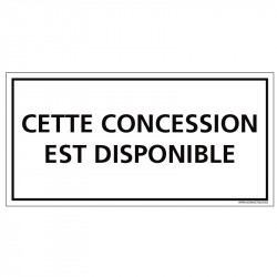 PLAQUE CONCESSION...