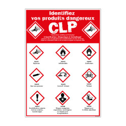 Panneau de Signalisation IDENTIFIEZ VOS PRODUITS DANGEREUX (C1234)