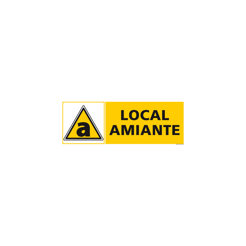 Panneau DANGER LOCAL AMIANTE (C1248)