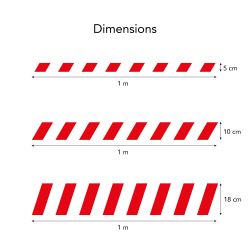 RECTANGLES PENCHÉS DE MARQUAGE POUR VITRES (WVIT12)