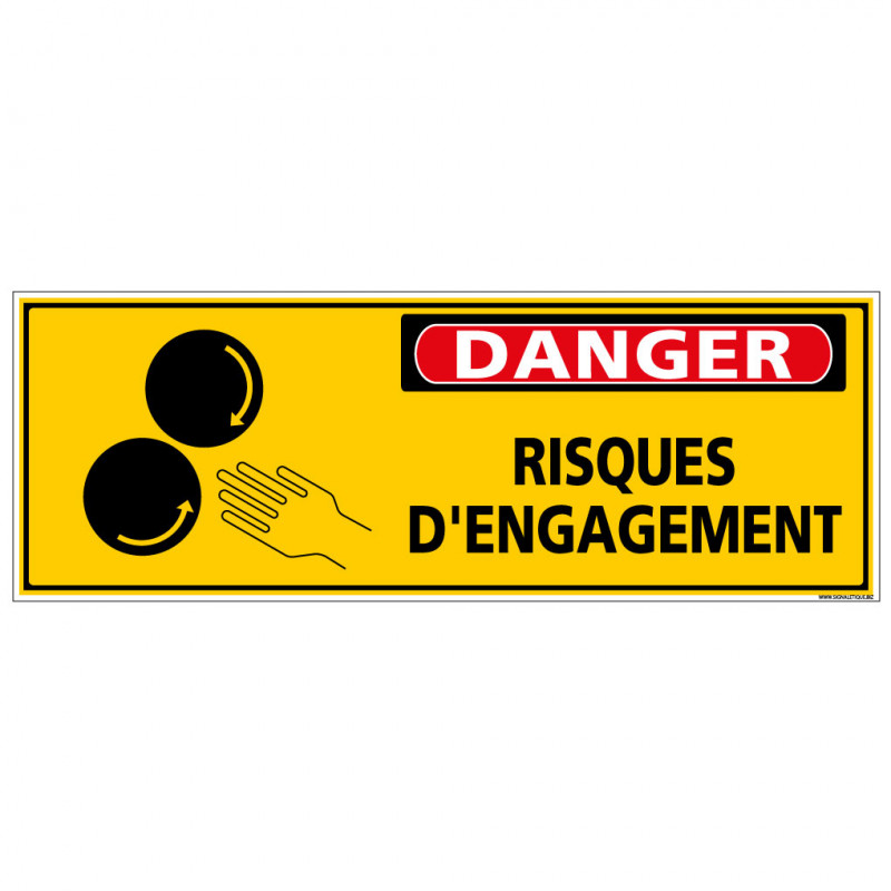 Panneau - DANGER - Risques d'engagement (C1325)