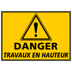 Panneau DANGER TRAVAUX EN HAUTEUR (C1343)