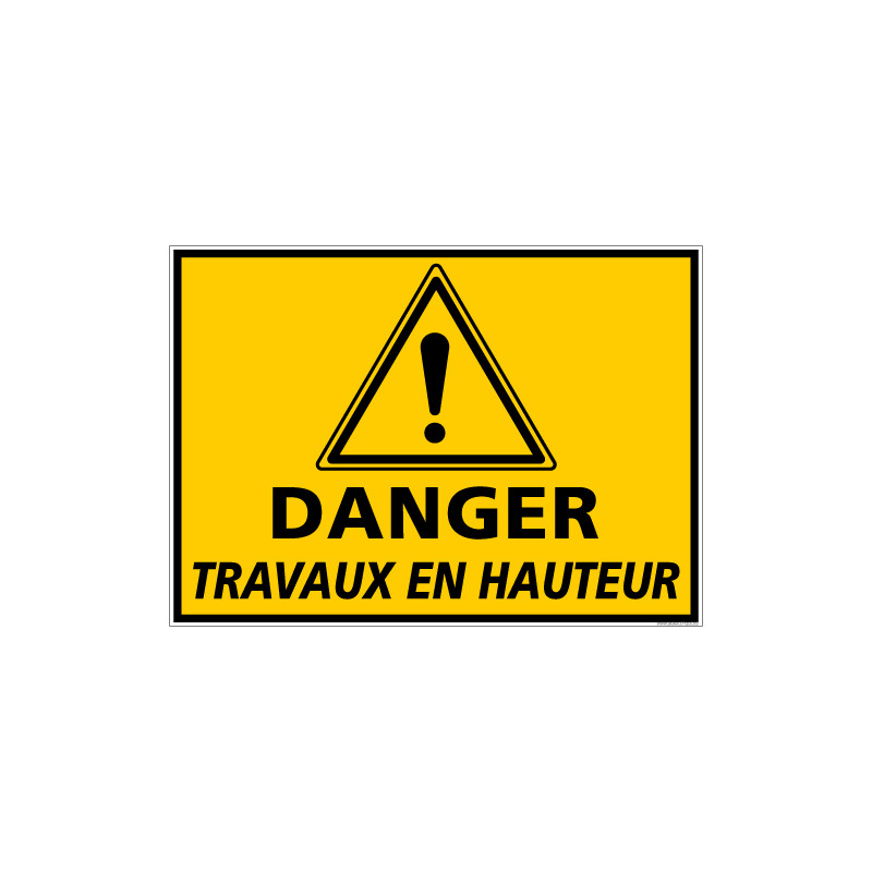 Panneau DANGER TRAVAUX EN HAUTEUR (C1343)