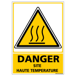 Panneau DANGER SITE HAUTE TEMPERATURE (C1357)