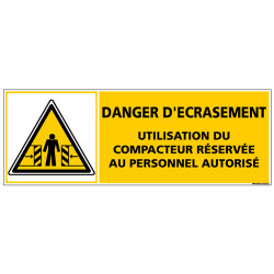 Panneau DANGER D'ECRASEMENT (C1367)