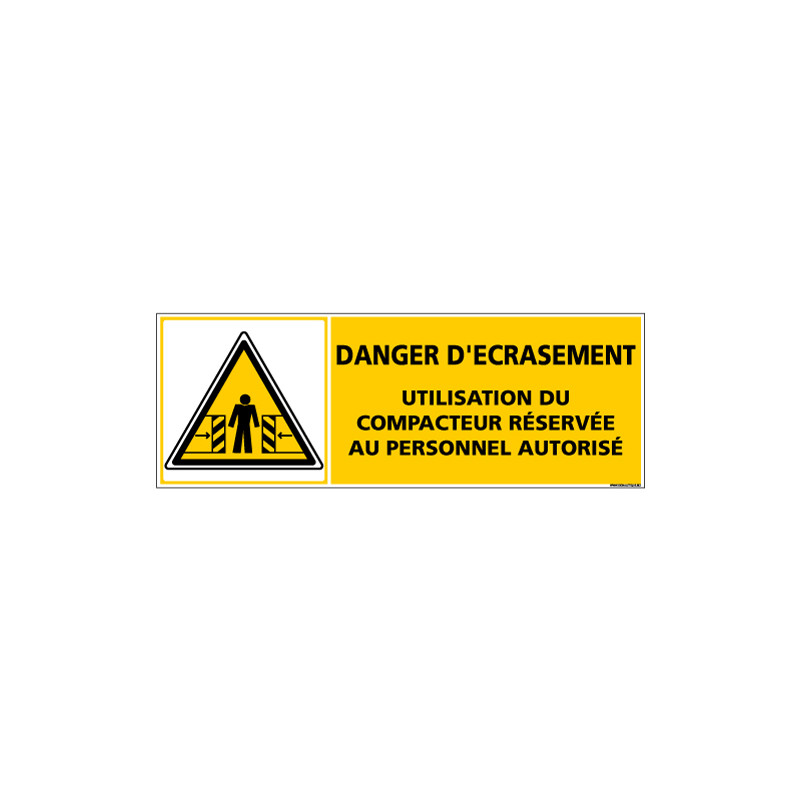 Panneau DANGER D'ECRASEMENT (C1367) Panneau DANGER D'ECRASEMENT (C1367)