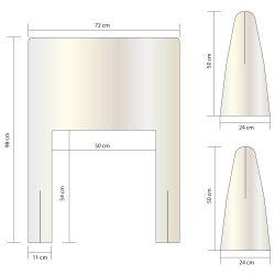 PAROI DE PROTECTION EN PLEXIGLASS POUR URNE ÉLECTORALE (WPLEXI_URNE)