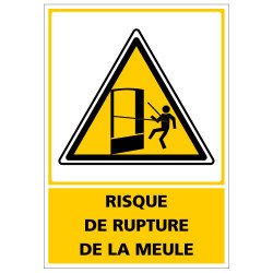 Panneau de signalisation - Danger - Risque de rupture de la meule (C1381)