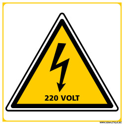 PANNEAU DANGER ELECTRIQUE 220VOLT (C1391)