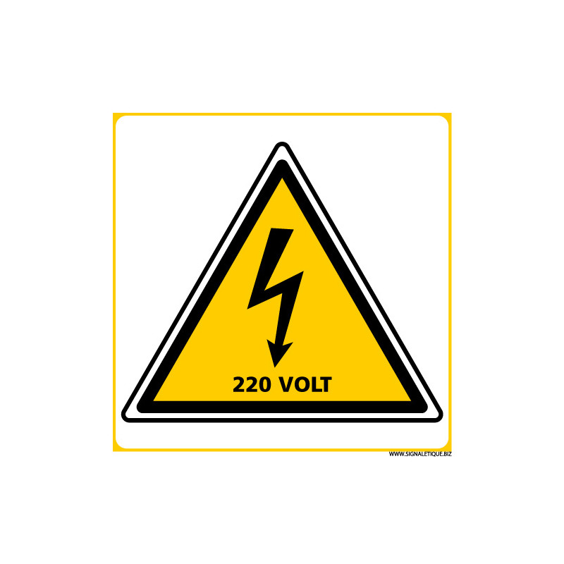 PANNEAU DANGER ELECTRIQUE 220VOLT (C1391)