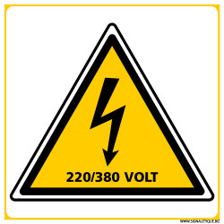 PANNEAU DANGER ELECTRIQUE 220/380 VOLT (C1392)