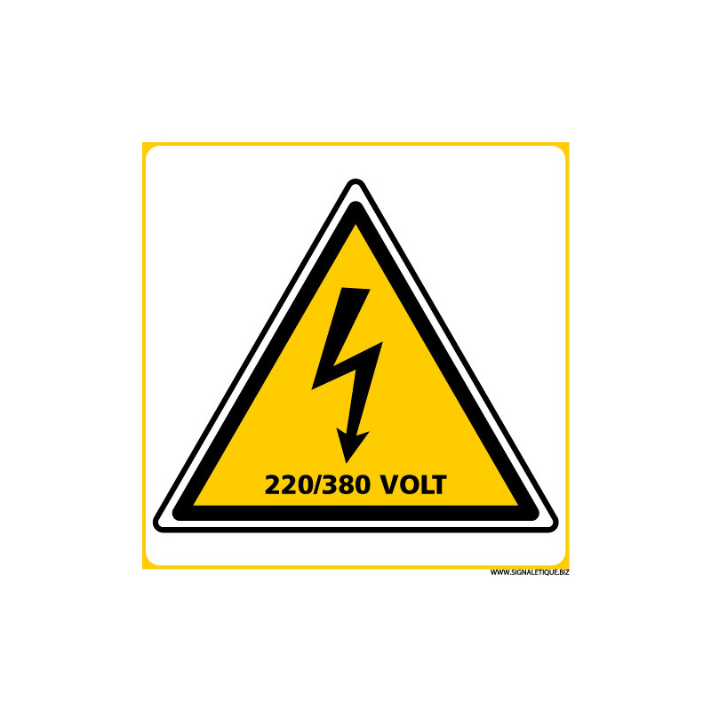 PANNEAU DANGER ELECTRIQUE 220/380 VOLT (C1392)
