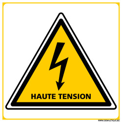 PANNEAU DANGER ELECTRIQUE HAUTE TENSION (C1393)