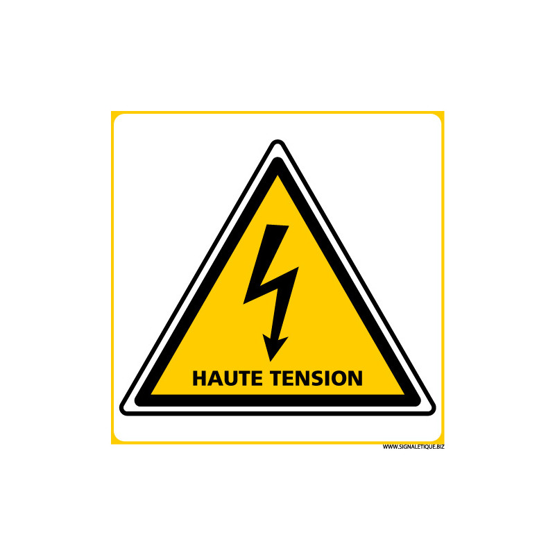 PANNEAU DANGER ELECTRIQUE HAUTE TENSION (C1393)