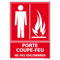 Panneau de Signalisation Incendie PORTE COUPE FEU (A0245)