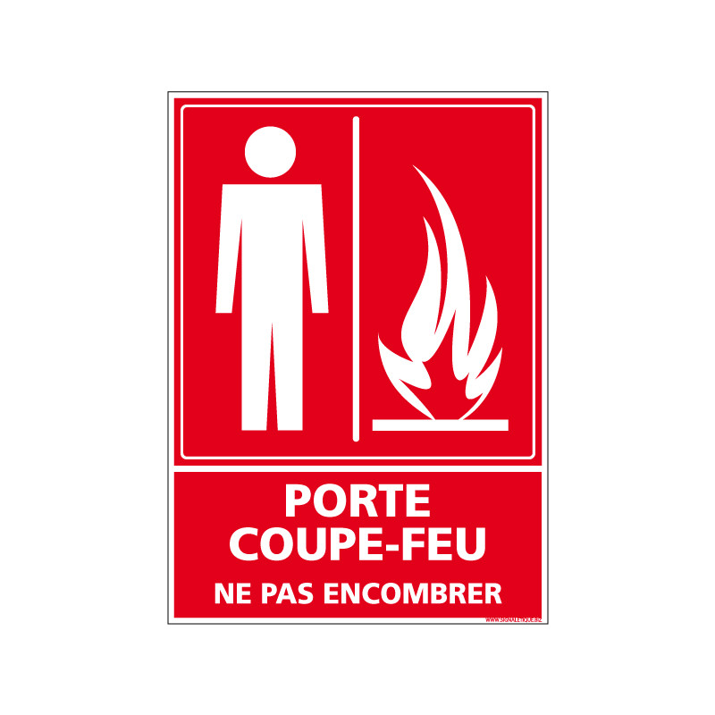 Panneau de Signalisation Incendie PORTE COUPE FEU (A0245)