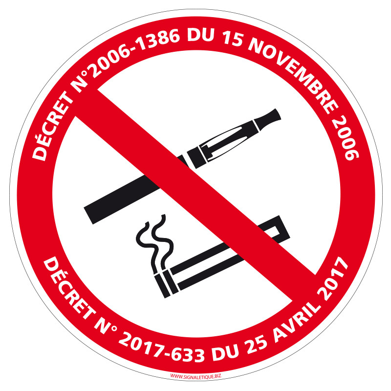 PANNEAU INTERDICTION DE FUMER ET DE VAPOTER