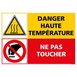 PANNEAU DANGER HAUTE TEMPERATURE - NE PAS TOUCHER (C1407)
