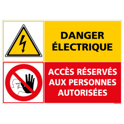 PANNEAU DANGER ELECTRIQUE ACCES RESERVES (C1412)