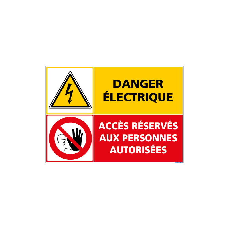 PANNEAU DANGER ELECTRIQUE ACCES RESERVES (C1412)