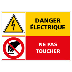 Panneau DANGER ELECTRIQUE NE PAS TOUCHER (C1414)