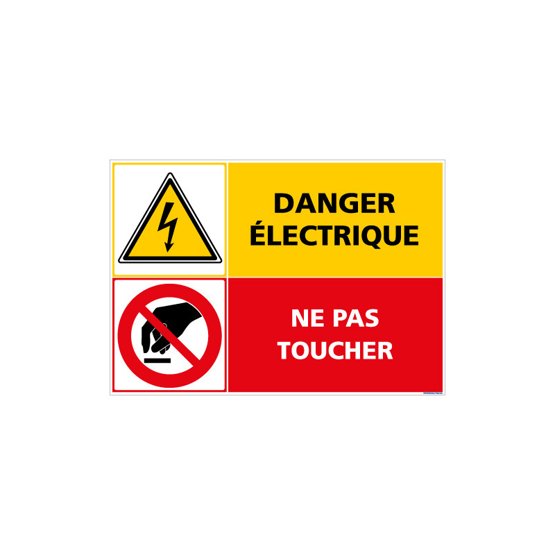 Panneau DANGER ELECTRIQUE NE PAS TOUCHER (C1414)