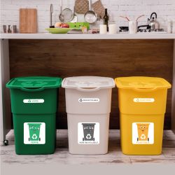 ETIQUETTES AUTOCOLLANTES TRI SÉLECTIF POUR POUBELLES (I0890)