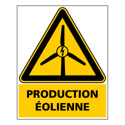 ETIQUETTE AUTOCOLLANTE EOLIENNE - ADHESIF DIMENSIONS 40x50 mm(C1428-PV)