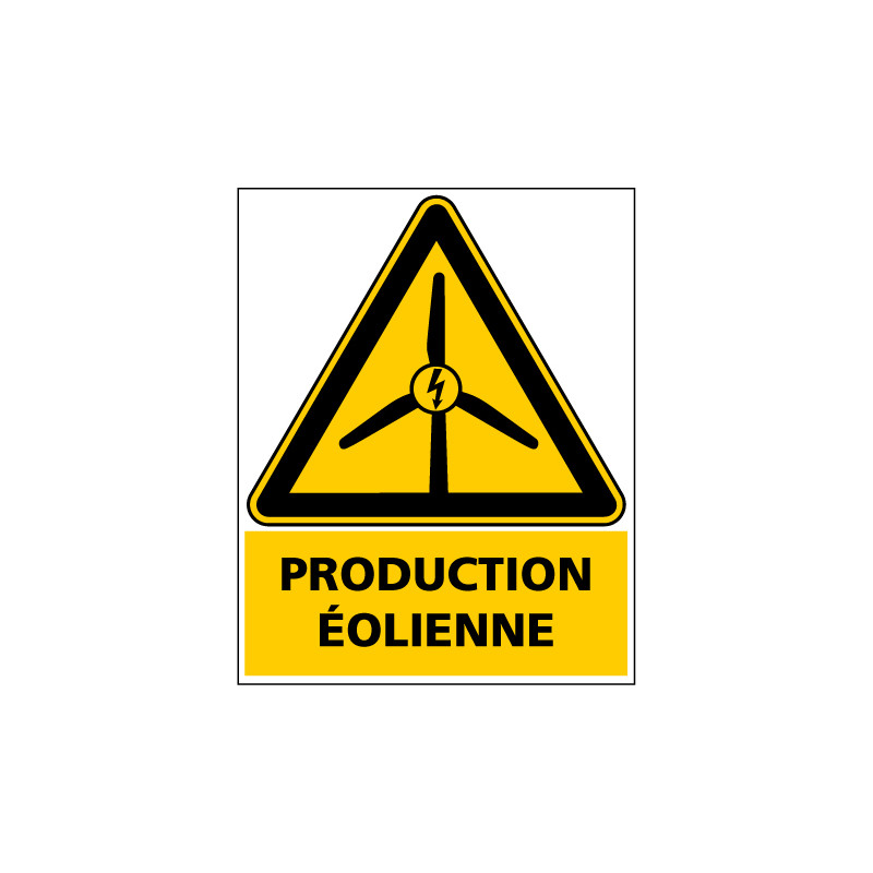 ETIQUETTE AUTOCOLLANTE EOLIENNE - ADHESIF DIMENSIONS 40x50 mm(C1428-PV)