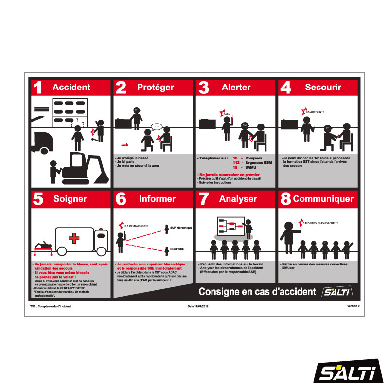 Panneau Consignes accident main image 0