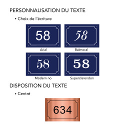 PLAQUE GRAVEE POUR BOITE AUX LETTRES A PERSONNALISER AVEC VOTRE N° DE MAISON (BAL0012)