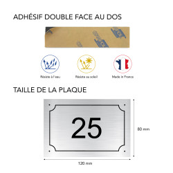 Plaque boite aux lettres à personnaliser en aluminium avec votre nom et  numéro fleurs - Plaques adresse/Plaques numero carrées - creosoleil