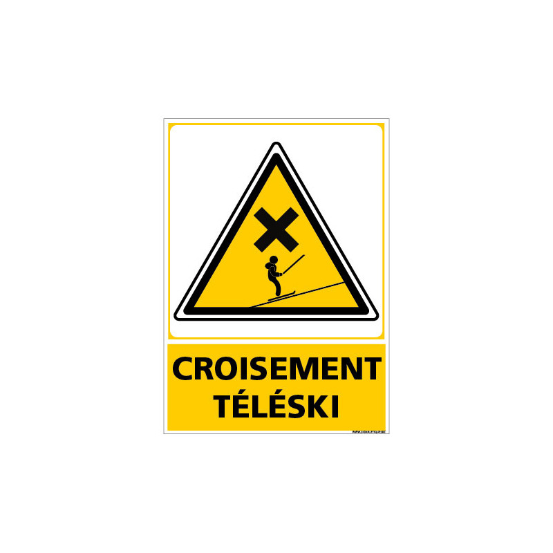PANNEAU CROISEMENT TELESKI (C1486)