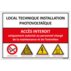 Panneau LOCAL TECHNIQUE INSTALLATION PHOTOVOLTAIQUE (D0974)