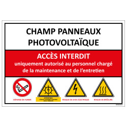 Signaletique CHAMP PANNEAUX PHOTOVOLTAIQUE (D0975)