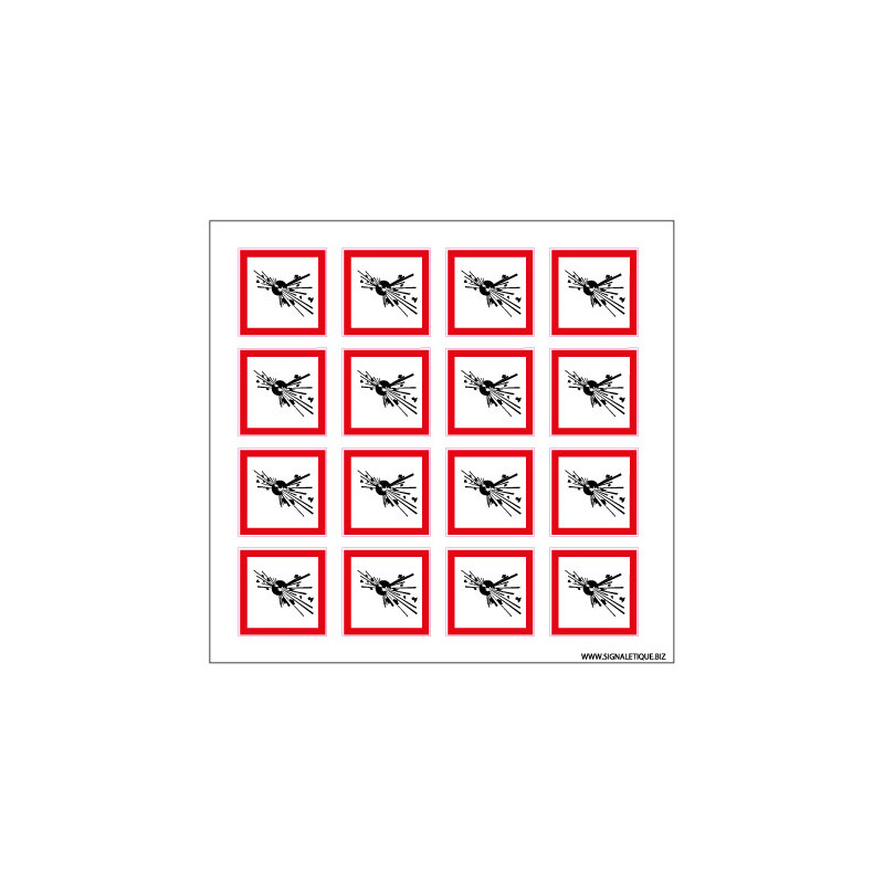 Planche de Pictogrammes MATIERES EXPLOSIVES (SGH01_PL)