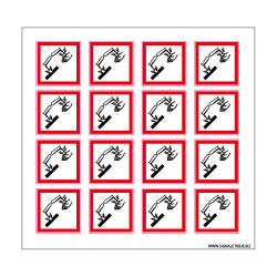 Planche de Pictogrammes MATIERES CORROSIVES (SGH05_PL)