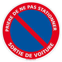 PANNEAU PRIERE DE NE PAS STATIONNER, SORTIE DE VOITURES (L0010)