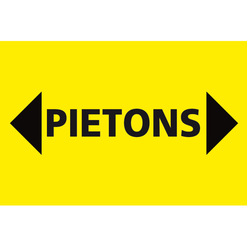 PANNEAU DE CHANTIER PIETONS + FLECHES (W0584)