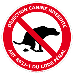 Panneau Déjection Canine...