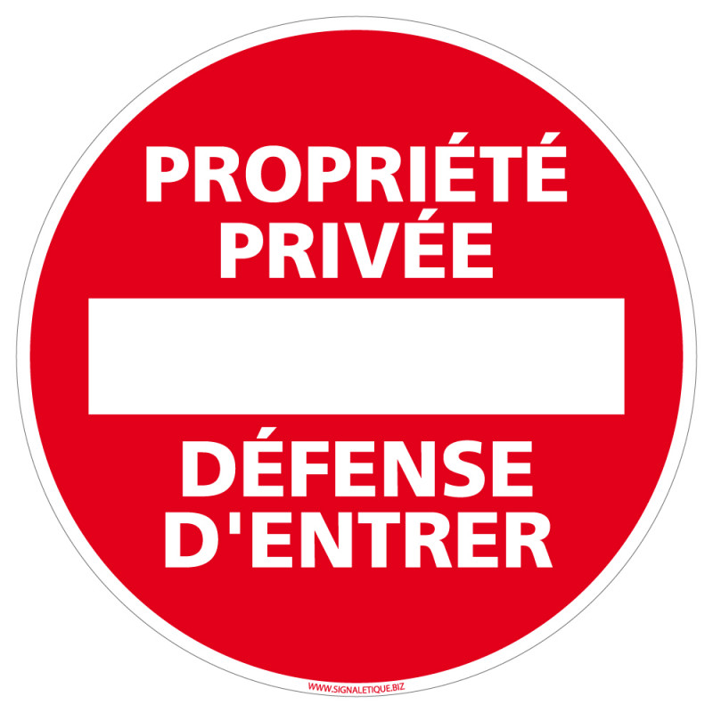 2 versions petit format plaque gravée PROPRIETE PRIVEE DEFENSE D'ENTRER 
