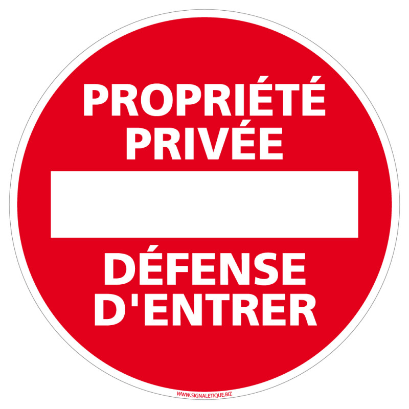 Panneau propriété privée - Zimmer