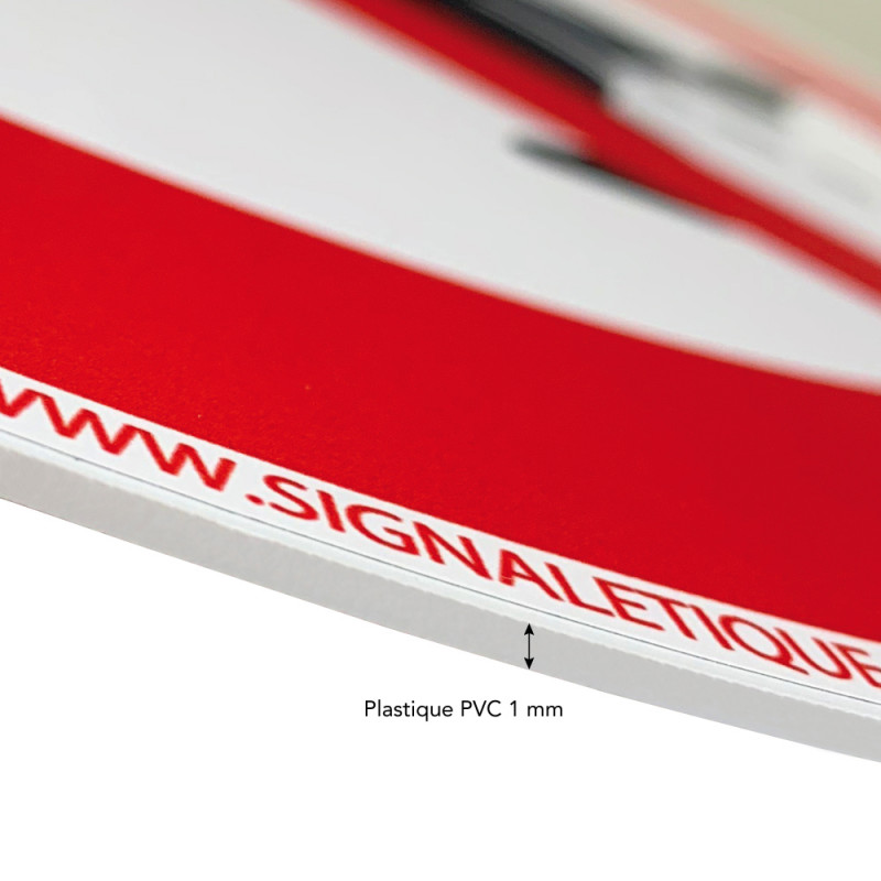 AUA SIGNALETIQUE Panneau Défense Stationner - PVC 1.5mm 230mm