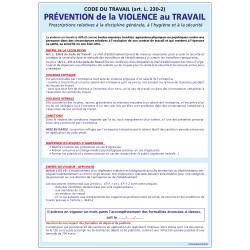 PANNEAU PREVENTION DE LA VIOLENCE AU TRAVAIL (A0349)