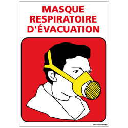 Panneau port du masque respiratoire d'evacuation (A0355)